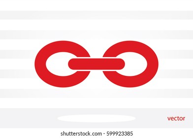 Chain icon vector illustration eps10. Isolated badge for website or app - stock infographics