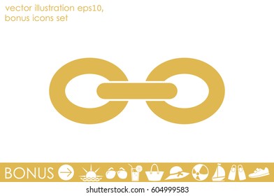 Chain icon vector illustration eps10. Isolated badge for website or app - stock infographics