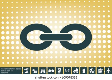Chain icon vector illustration eps10. Isolated badge for website or app - stock infographics