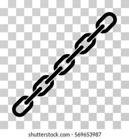 Chain icon. Vector illustration style is flat iconic symbol, black color, transparent background. Designed for web and software interfaces.