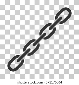 Chain icon. Vector illustration style is flat iconic symbol, gray color, transparent background. Designed for web and software interfaces.