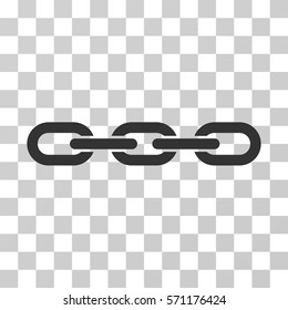 Chain icon. Vector illustration style is flat iconic symbol, gray color, transparent background. Designed for web and software interfaces.