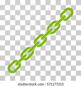 Chain icon. Vector illustration style is flat iconic symbol, eco green color, transparent background. Designed for web and software interfaces.