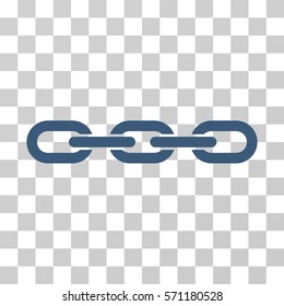 Chain icon. Vector illustration style is flat iconic symbol, blue color, transparent background. Designed for web and software interfaces.