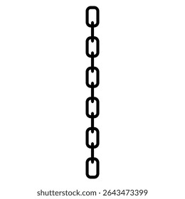 Vetor de ícone de cadeia. Sinal de ilustração de corrente de ferro. Símbolo de с metálico. Ícone de cadeia da Web.