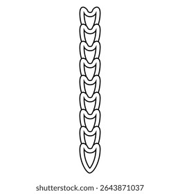 Chain icon vector. Iron chain illustration sign. Metal сhain symbol. Chain web icon.