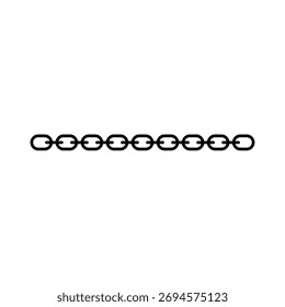 Vector del icono de la cadena aislado en el fondo blanco.