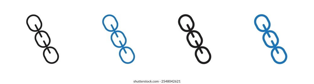 Esquema del conjunto de Vectores de icono de cadena
