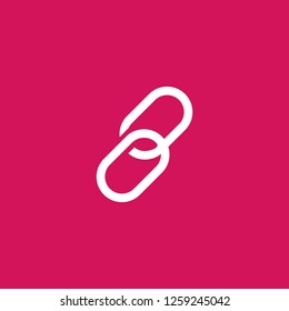 chain icon vector. chain sign on pink background. chain icon for web and app