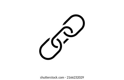 chain icon vector simple outline style with white background