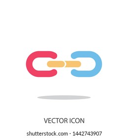chain icon vector, symbol for web and mobile phone on white background - editable stroke vector illustration eps10