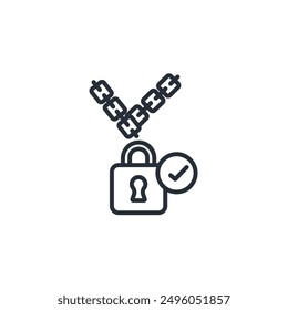chain icon. vector.Editable stroke.linear style sign for use web design,logo.Symbol illustration.