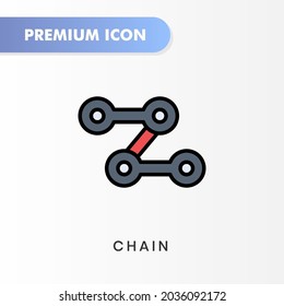 chain icon for your website design, logo, app, UI. Vector graphics illustration and editable stroke. chain icon lineal color design.