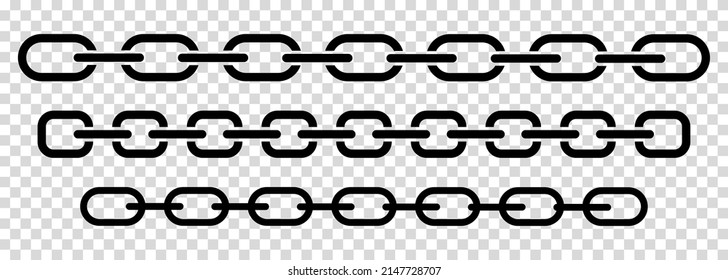 Chain icons. Design for web and mobile app. Vector illustration isolated on transparent background
