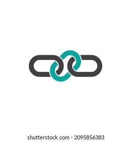 Diseño vectorial de logotipo de ilustración de cadena