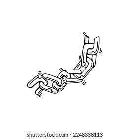 chain illustration vector with concept