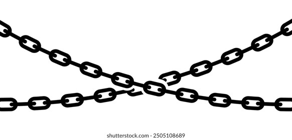 Corrente isolada sobre fundo branco