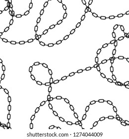 Chain Jewelry Seamless Pattern Background. Vector Illustration. EPS10