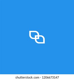 Chain leaves simple logo design
