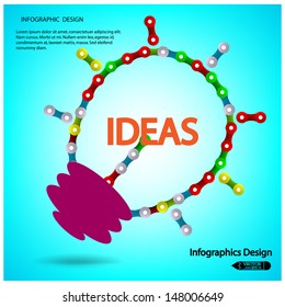 chain Light bulb , idea concept ,vector