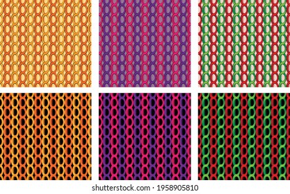 Ketten wie nahtlose abstrakte und geometrische Skizzen und 3D-Muster