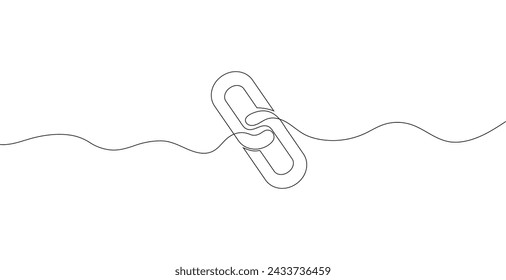 Chain line continuous vector.Linear drawing of chain. illustration. Chain icon, symbol of communication, understanding of the task at hand, and team cooperation.