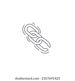 chain line icon. link thin line icon isolated.