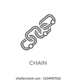 chain linear icon. Modern outline chain logo concept on white background from General collection. Suitable for use on web apps, mobile apps and print media.