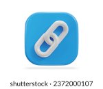 chain link backlink link icon 3d render