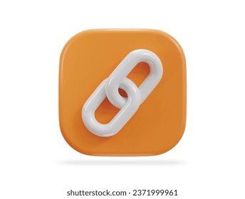 chain link backlink link icon 3d render