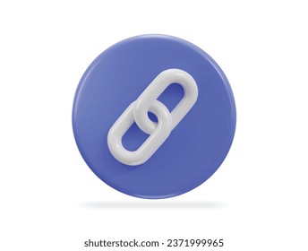 chain link backlink link icon 3d render