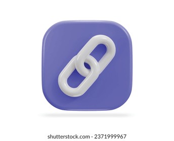 chain link backlink link icon 3d render