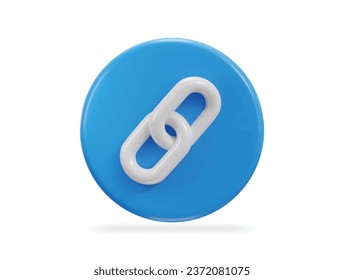 chain link backlink link icon 3d render