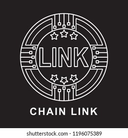 chain link coin LINK Cryptocurrency  icon blackground