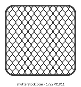 Chain link fence. Fences made of metal wire mesh on white background. Wired Fence pattern in realistic style. Mesh-netting. Vector illustration EPS 10.