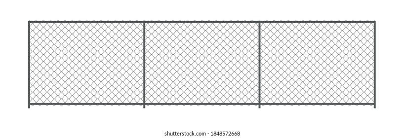 Chain link fence. Metal Wire Fence. Wire grid construction