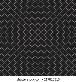 Chain Link Fence on black Background