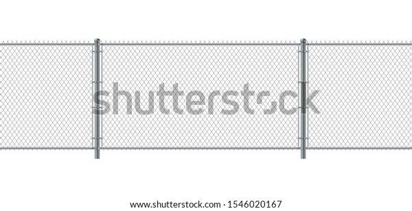 Chain link fence seamless.\
Metal Wire Fence. Wire grid construction steel security and safety\
wall.
