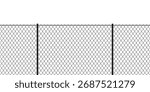 Chain link fence seamless pattern. Steel wire mesh on white background. Chain link mesh.