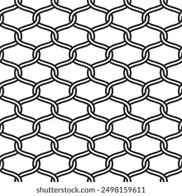 Valla de Enlace de cadena Patrón sin fisuras de enrejado. Repitiendo patrones geométricos de gráficas de Vector imprimibles.