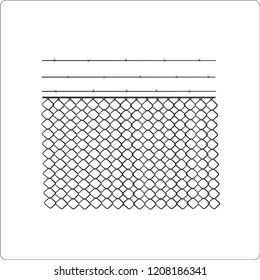 chain link fence symbol, vector illustration.