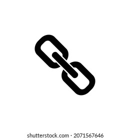 Chain link flat icon isolated vector illustration on white background.