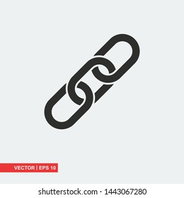 Chain link flat icon on white background, vector illustration