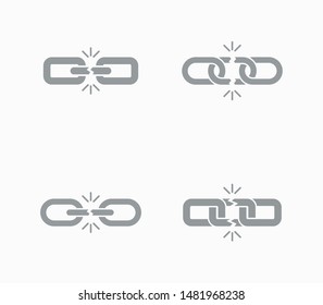Chain link flat icon on white background, vector illustration