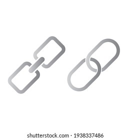 Chain link flat vector icon