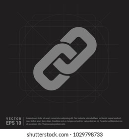 Chain link icon - Black Creative Background