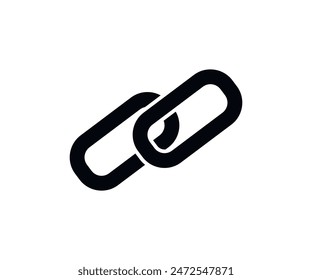 Chain link icon. Chainlet element flat design. Concept connection symbol vector design and illustration.
