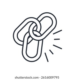 chain link icon collection .design style with background