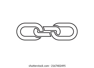 Chain link icon. Connection sign vector illustration. Linked interface web design.