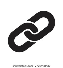 Kettenglied Symbol für Verbindung und Stärke Zeichen ein Symbol für Internet-Hyperlink und Business Partnership Sicherheit oder Metall-Bindung Einheit